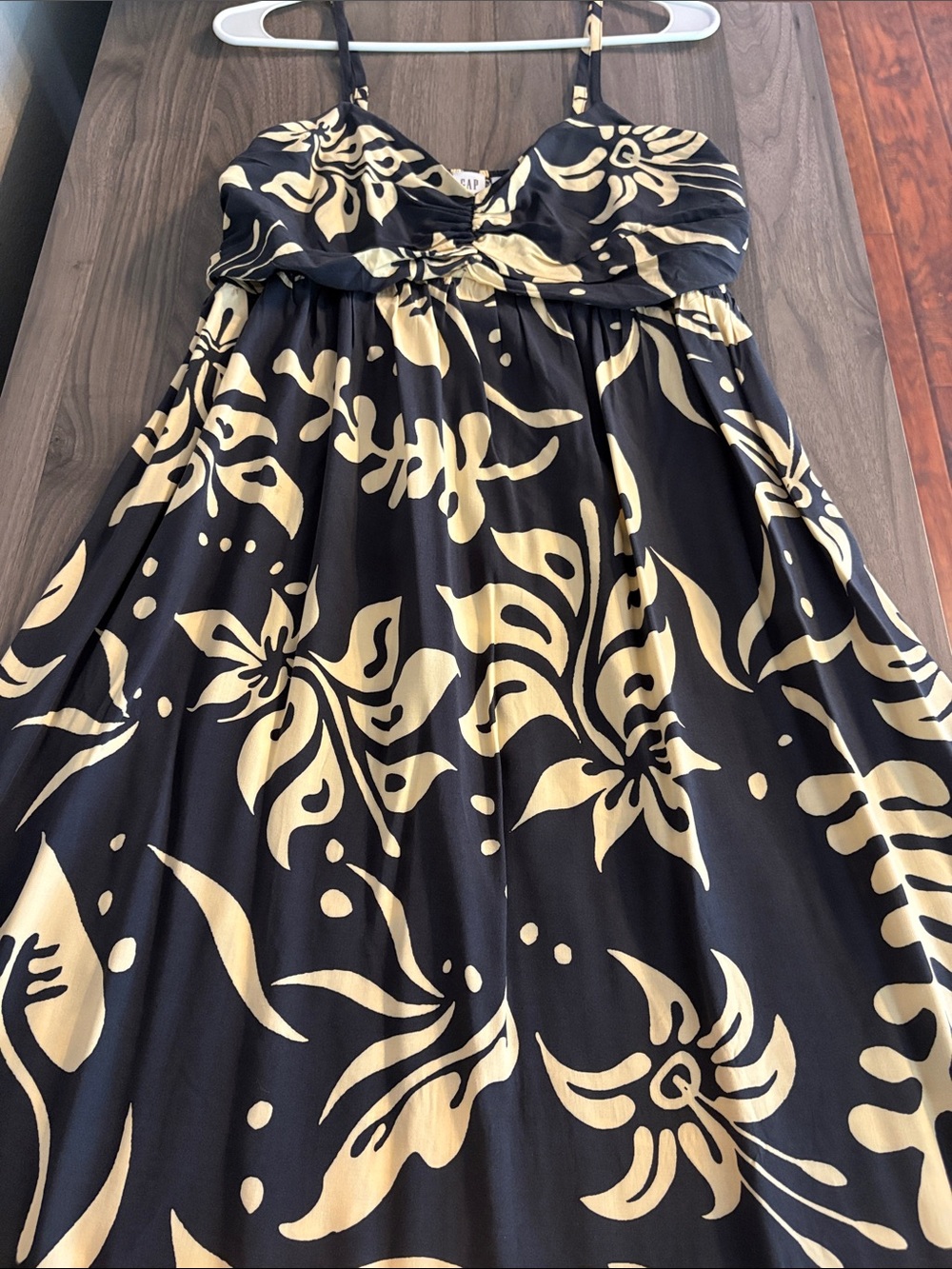 GAP Medium Navy & Cream Floral Maxi Dress - Picture 5 of 16
